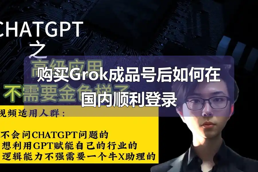 购买Grok成品号后如何在国内顺利登录
